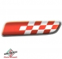 FIAT 500 badge zijkant Sport Rosso Fondo Bianco