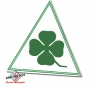 Sticker Quadrifoglio Verde (groene omranding)
